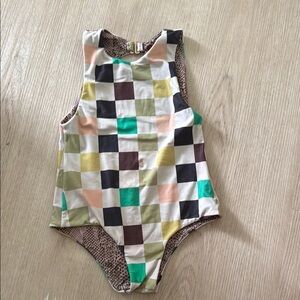 Acacia Swimwear Checkered Bodysuit